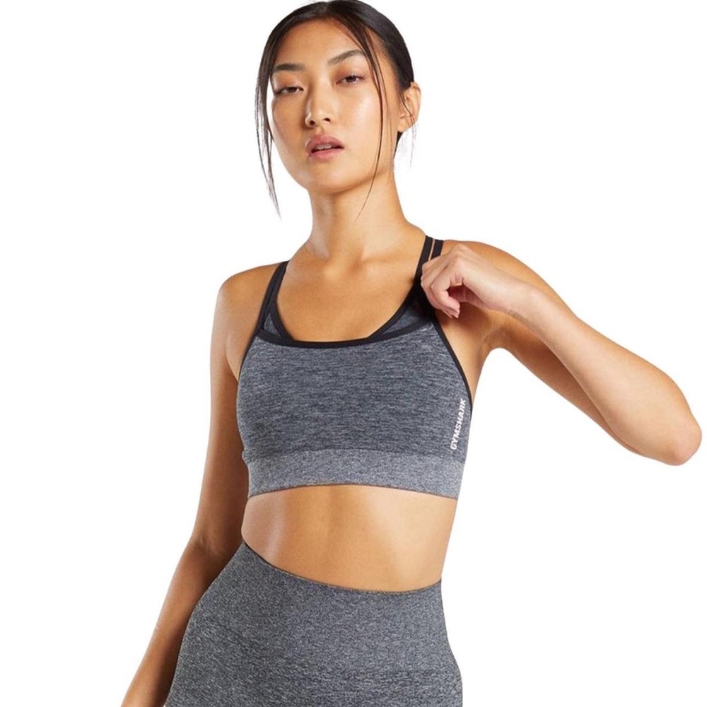 Gymshark Adapt Fleck Seamless Sports Bra - Gray Marl